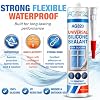Adhesive Guru All Purpose Clear Silicone Sealant Waterproof (12 x 10.15 fl.oz.), 100% Silicone Caulk, Weatherproof & Flexible Adhesive Sealant for Indoor and Outdoor Use, Transparent -12 Pack