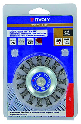Tivoly XT202520131 Technic Circular Brush Twisted Steel -Hexa 6.35 mm diameter 75 mm, diameter 75mm - Image 3