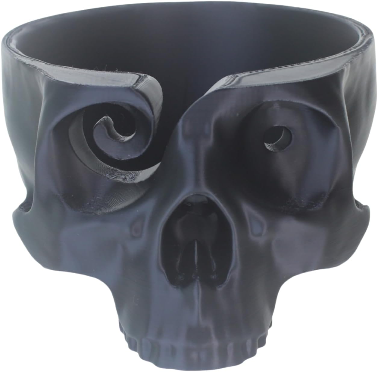 Skull Head Bone Crochet Yarn Bowl Holder For Crocheting Knitting Accessories 3d Printed Halloween Decor Black