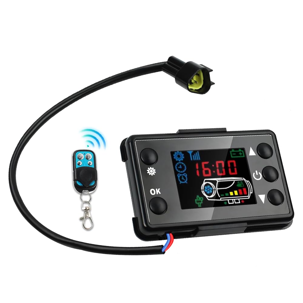 12V /24V Auto Heizung LCD Schalter Controller, Luftheizungs-Steuerplatine mit Fernbedienung, LCD-Autoheizungsregler, Auto Standheizung Controller Board für Auto Diesel Luftheizung Parkheizung