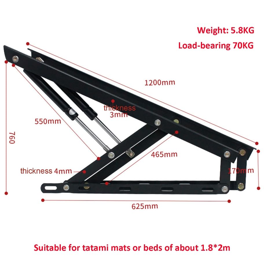 Hydraulische Bed Lift Kit, Hydro-pneumatische Staaf