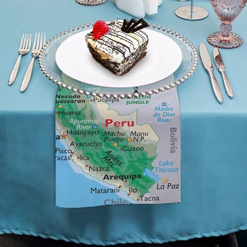 Servilletas de Tela Maps of Peru 6 PCS miniatura 4