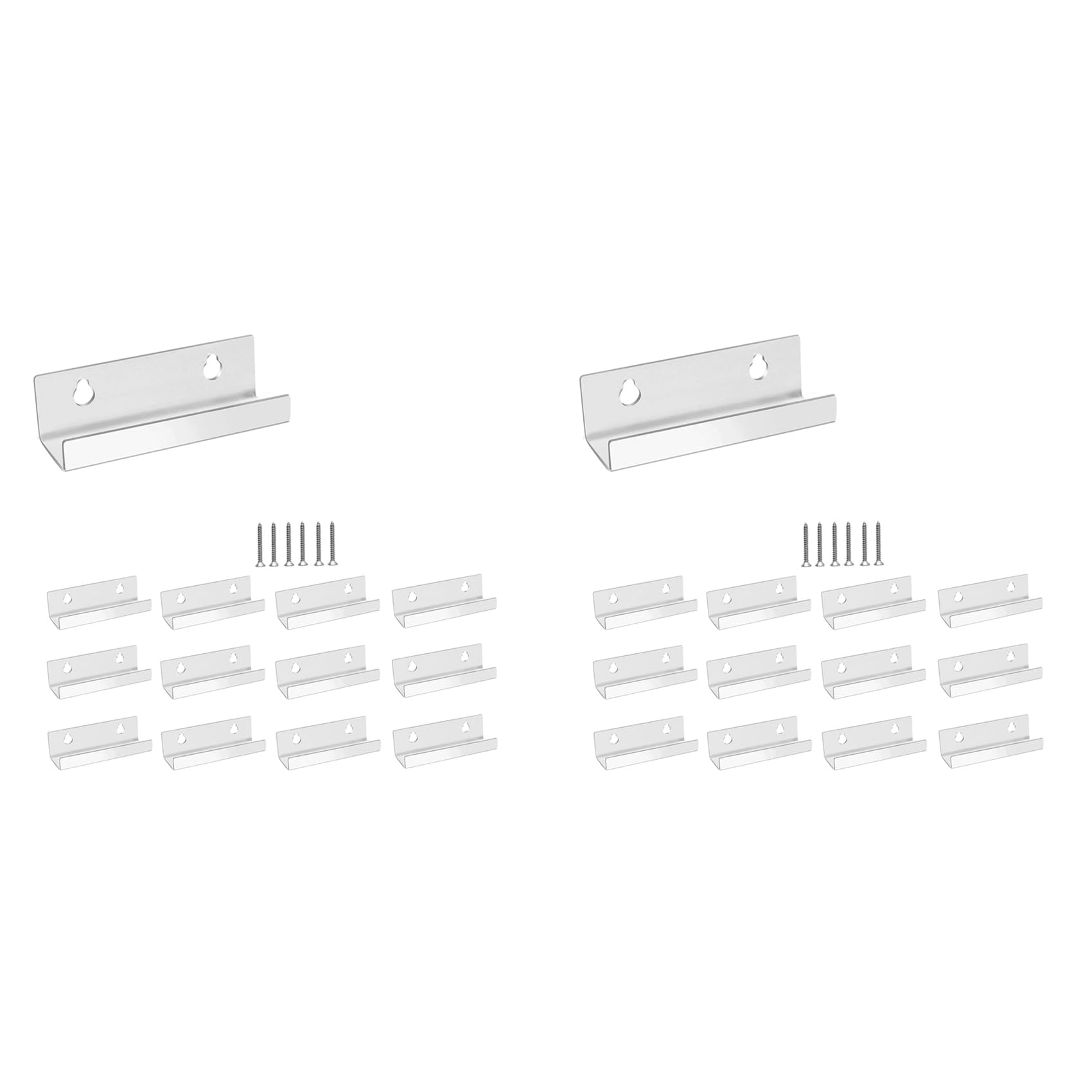 Hndhbfgrt 24PCS Vinyl Record Shelf Wall Mount 4 Inch Clear Acrylic Album Record Holder Display Floating Shelves Wall Monut