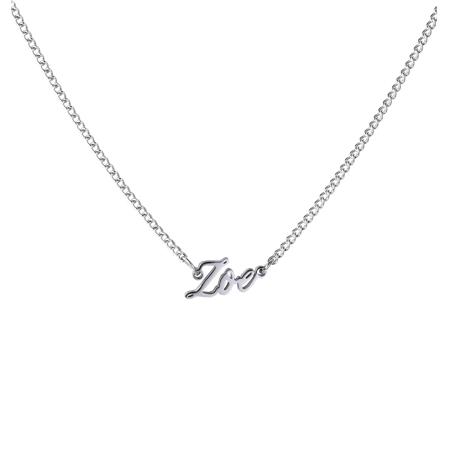 WIGERLONCustom Name Necklace Personalized Pendant 18k White Gold Plated for Women and Girl