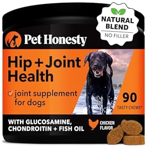 Pet Honesty Hip & Joint Health – Glucosamine for Dogs Soft Chews, Joint Supplement for Dogs with Glucosamine Chondroitin, MSM, Turmeric, Anti Inflammatory for Dogs, Support + Mobility (Chicken 90ct)
