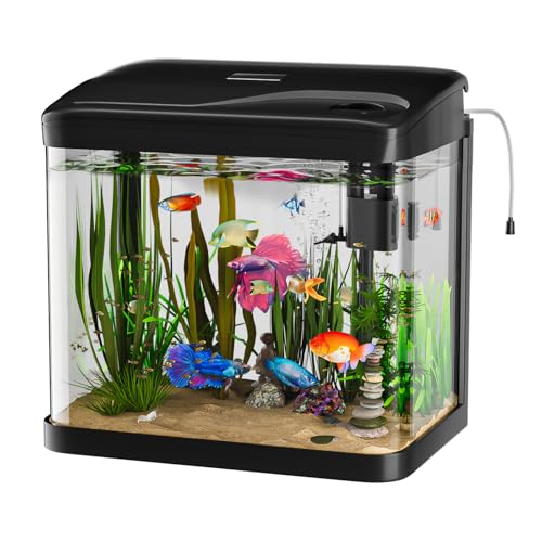 PUTINEI Aquarium Complet 15L,Aquarium en Verre,Aquariums Poisson...