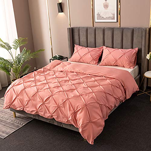 Housse de Couette 220x240 Rouge Clair Motif Géométrique