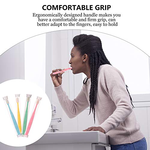 ARTIBETTER 4 Peças para AdultEscva de Dentes Extra Macia MicrNanEscvas de Dentes Manuais para Prtege
