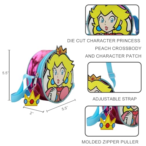 super mario brothers princess peach 5534 crossbody bag