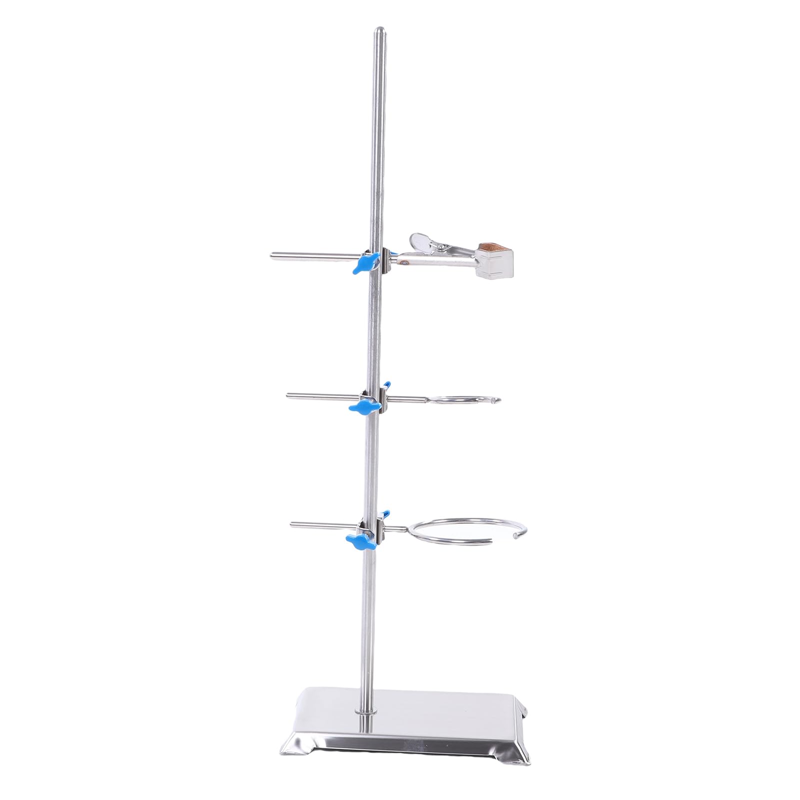 Laborständer-Set aus Edelstahl mit Gepolsterter Basis, Kolbenklemme, Bürettenklemmen für Laborfiltrations- und Heizexperimente