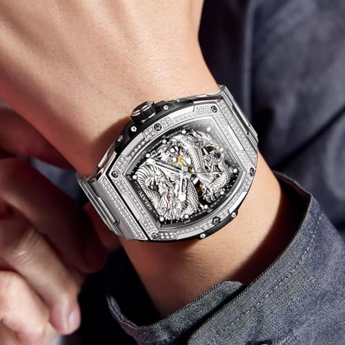Image of OLEVS Automatic Gold Watches for Men Luxury Classic Stainless Steel Calendar Luminous Waterproof Watches for Men