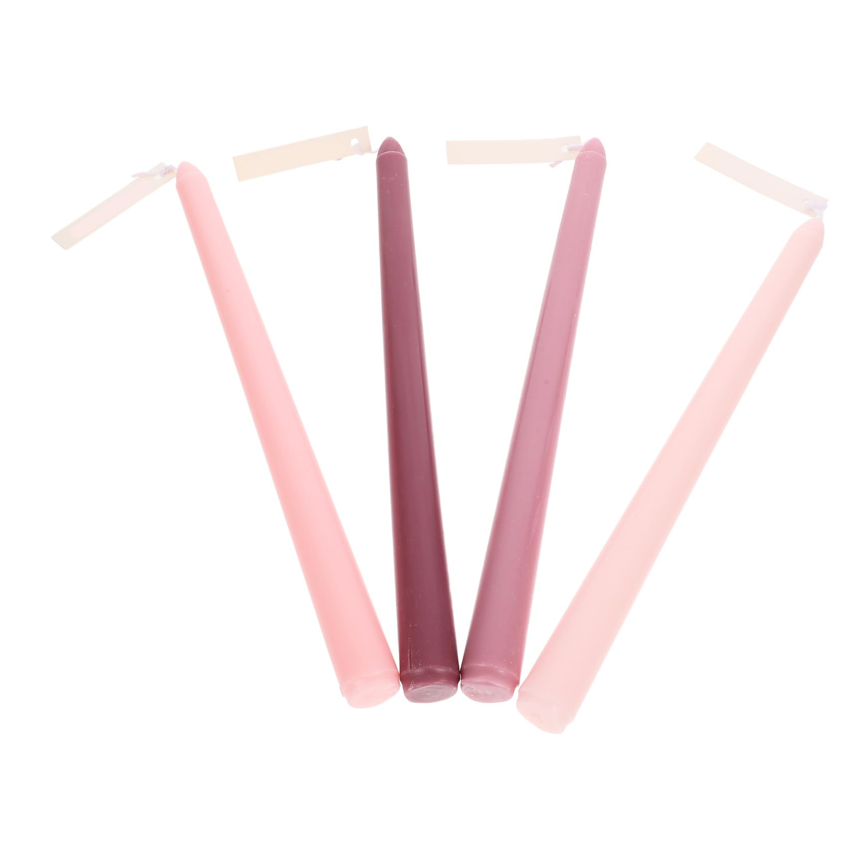 TOYANDONA Velas Perfumadas de Parafina 4 Piezas Color Rosa Degradado Aroma a Rosa Velas Cónicas de Poste Largo para Decoración Romántica en Bodas Cenas y Eventos Interiores