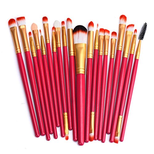 Susenstone20 pcs/set Makeup Brush Set (Red 2)