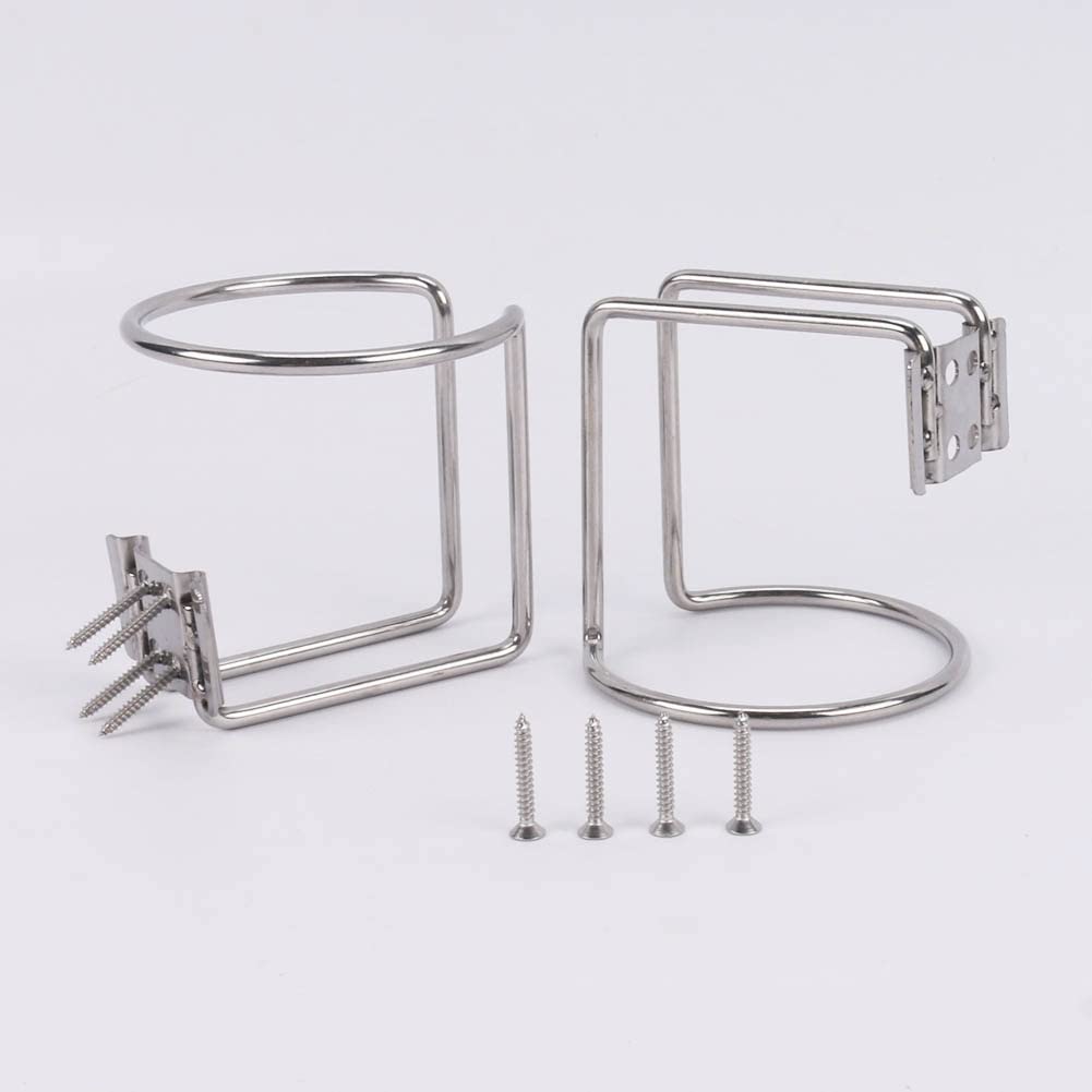 4pcs Universal Marine Boat Cup Holder 68x55mm Stainless Steel Drop In - Foto 2