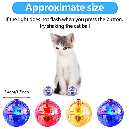 Frienda 4 pieces ghost hunting cat ball motion light up cat balls led motion activated cat ball motion light up cat dog interactive toy pet glowing mini running exercise ball toys for animals activity 2 Frienda 4 pieces ghost hunting cat ball motion light up cat balls led motion activated cat ball motion light up cat dog interactive toy pet glowing mini running exercise ball toys for animals activity - image 3