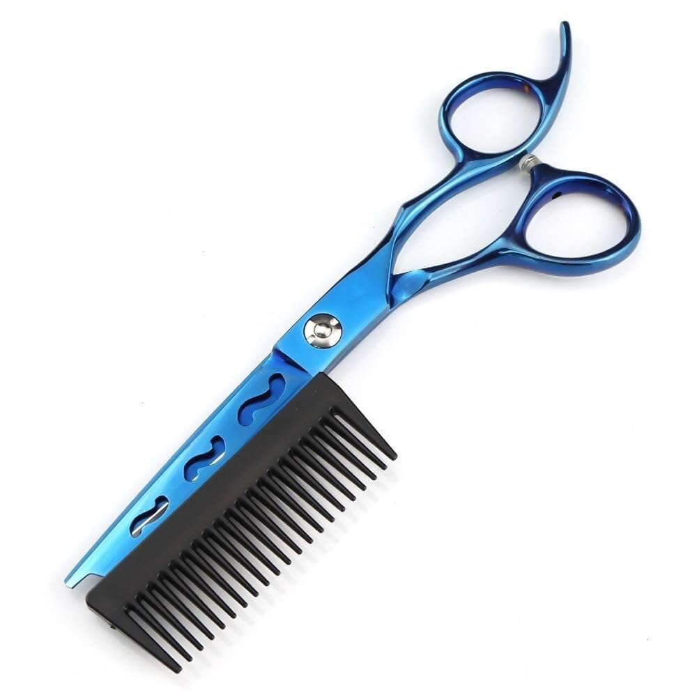 Forbici da taglio per capelli professionali da 6 pollici - Forbici da barbiere in acciaio JP440c con pettine per un taglio di precisione dei capelli