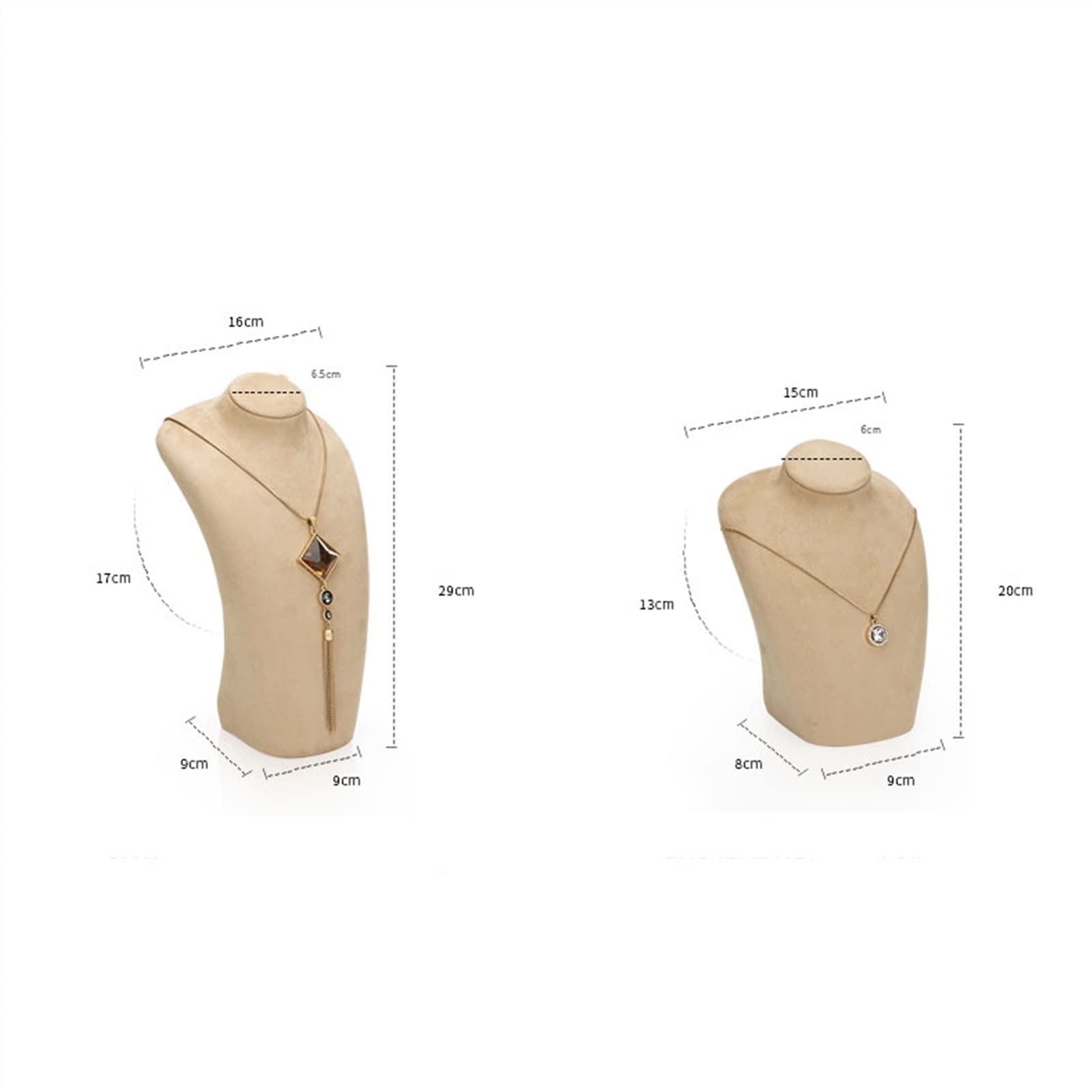 Présentoir Bijoux Collier chaîne Bijoux Buste Support présentoir, Colliers présentoir Collier Mannequin, Collier Buste Bijoux Buste for Filles Femmes Porte Bijoux(Grand)