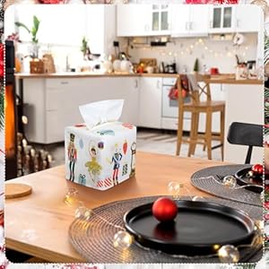   4-Pcs-Christmas-Tissue-Box-Cover-Cube-Nutcracker-Tissue-Holder-Square-Holiday-Tissue-Paper-Cover-with-Bottom-Belt-for-Kitchen-Bathroom-Countertop-Tabletop-Living-Room-Office-Decor