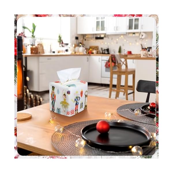   4-Pcs-Christmas-Tissue-Box-Cover-Cube-Nutcracker-Tissue-Holder-Square-Holiday-Tissue-Paper-Cover-with-Bottom-Belt-for-Kitchen-Bathroom-Countertop-Tabletop-Living-Room-Office-Decor
