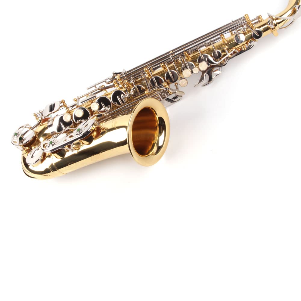 Saxofón Alto, latón cromado, con maletín