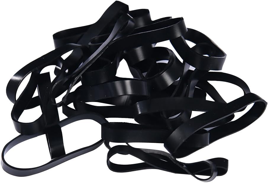 UUYYEO 100 Pcs Thick Black Rubber Bands Elastics Heavy