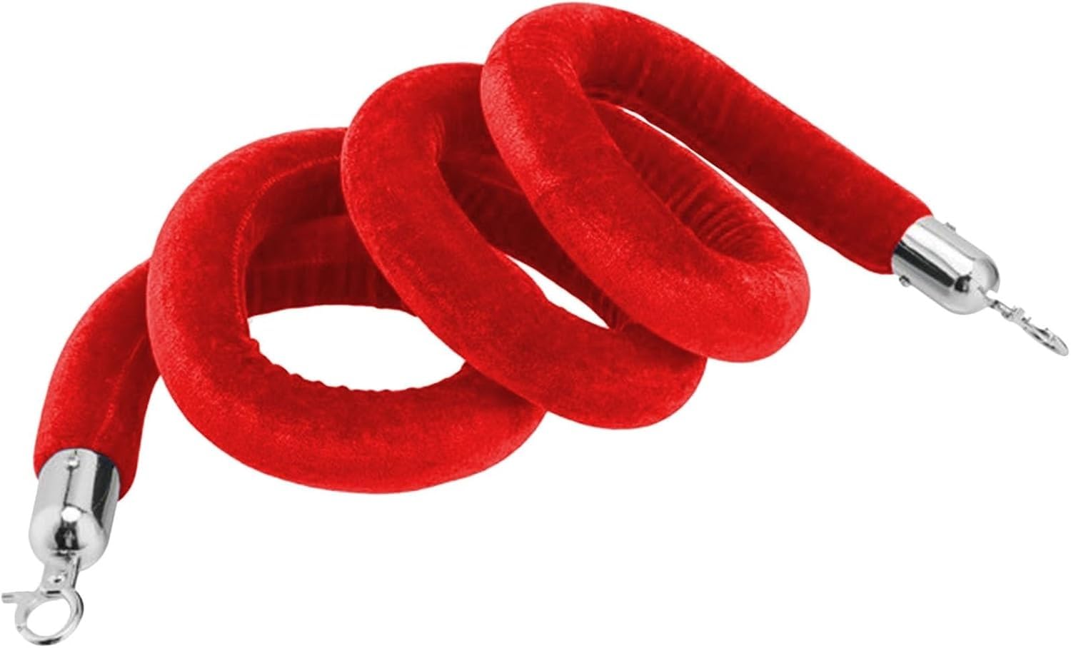 Generico Rete di Sicurezza per carichi Pesanti in Corda di Iuta, Corda di Protezione per Bambini, Corda Rossa con Ganci e moschettone per la Gestione delle Code, Ideale per Cinema, ristoranti e Bar,