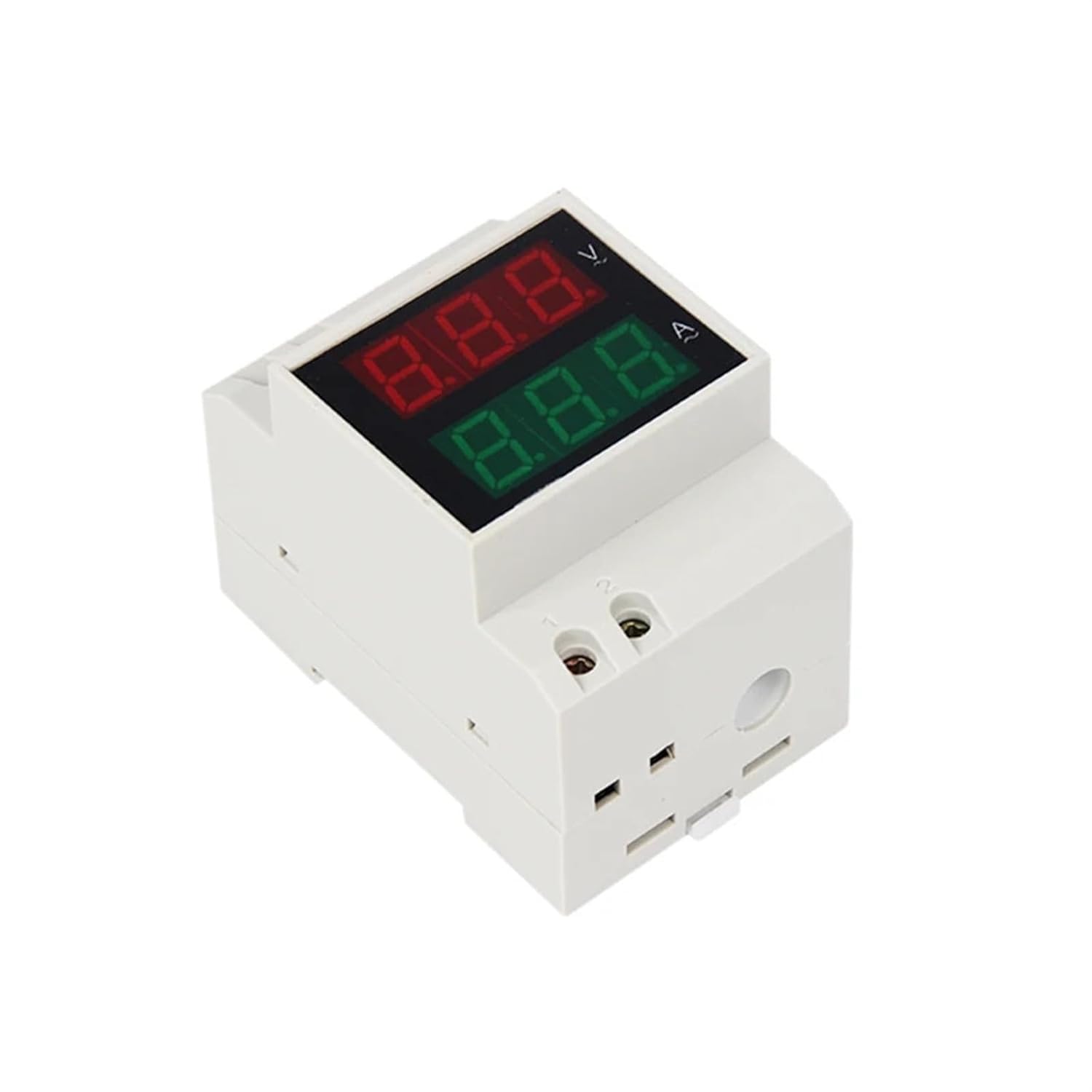 D52-2042 Din Rail Voltmeter Ammeter AC80-300V AC200V-450V Digital AC Voltmeter Voltage Current Meter LED Display Electric Meter(200V-450VExternal CT)