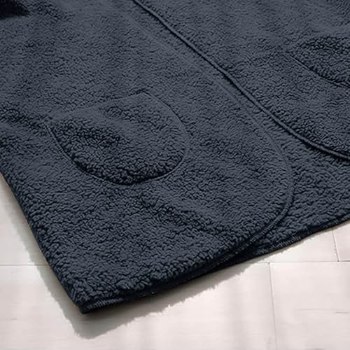 Women Fleece Long Vest with Pockets Winter Sleeveless Fuzzy Jacket Warm Hooded Sherpa Cardigan Plush Outwear Jackets3