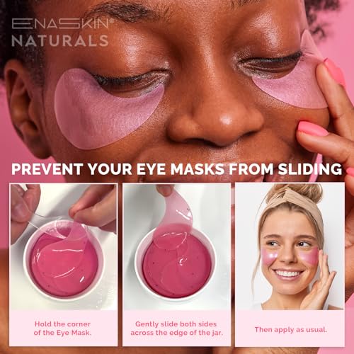 Image of Under Eye Patches for Dark Circles: Caffeine Gel Masks for Puffiness Undereye Bags Wrinkles - Instant Brightening Moisturizing Skin Treatment Pads - Gift for Mom Traveler Night Worker, 30 Pairs (Pink)