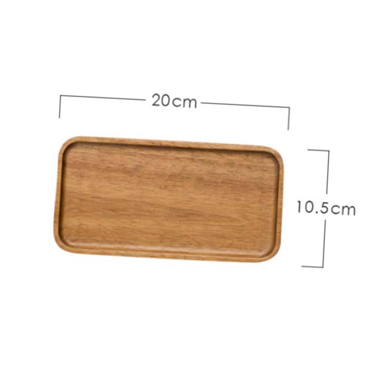 STOBAZA Tea Tray Wooden Snack Serving Tray Japanese Style Small Cake Plate for Breakfast Desserts Fruits and Snacks Household Tableware Brown