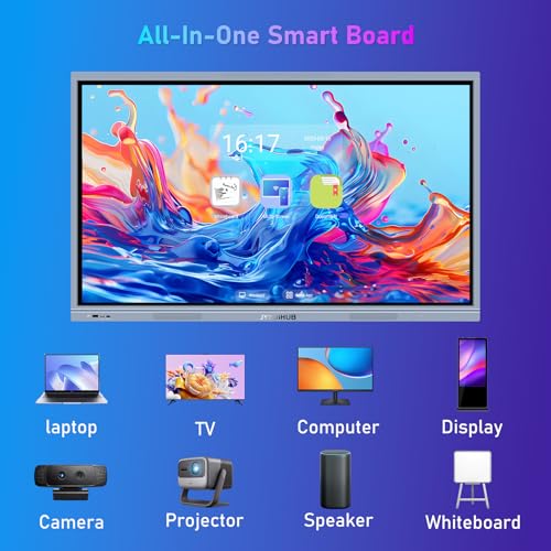 Image of 55 inch 4K Smart Board for Conference - Android + Windows | 4+32GB, OPS i5 /4+256GB, IR touch, Wireless Mirroring, Whiteboard & Annotation, Ideal for Meetings, Teaching, and Hybrid Work