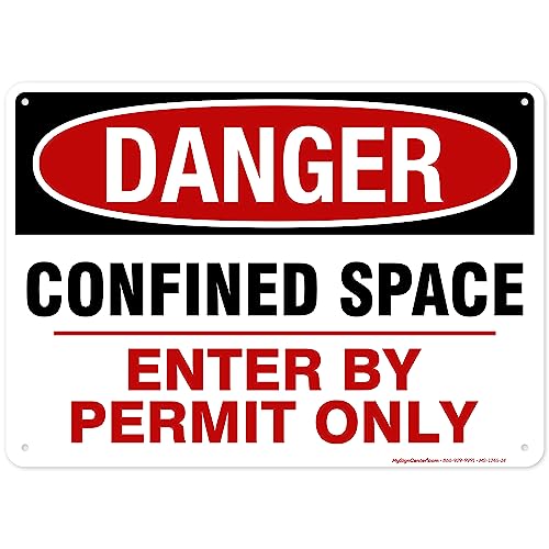 Panneau danger confined space aluminium extérieur signalisation industrie