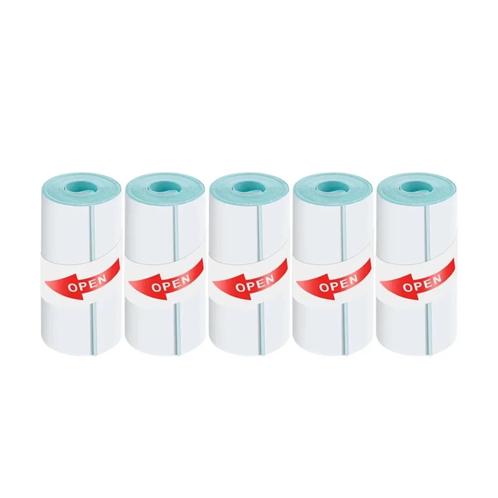 rolki papieru termicznego, Naklejki na rolkę papieru termicznego do drukarek termicznych 57 mm białe 3-15 szt(5pcs Stickers)