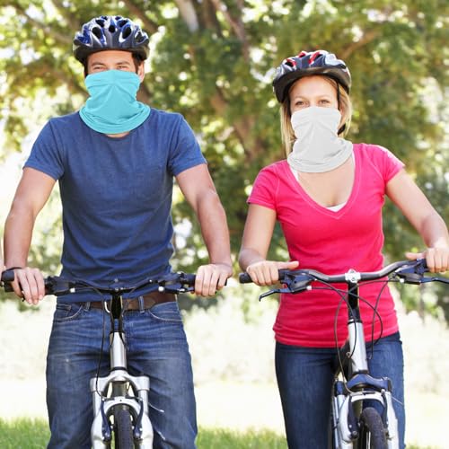 Image of Geyoga 6 /9 Pcs Summer UV Protection Cooling Neck Gaiter Scarf Face Clothing Neck Gaiter Mask Sunscreen Breathable Bandana