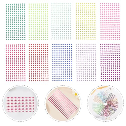 Pegatinas de gemas fáciles de aplicar y redondas para un brillo duradero en textiles y móvil 7