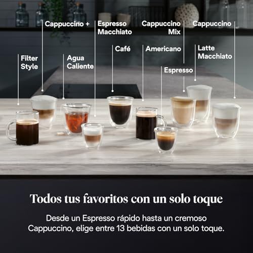 De’Longhi Magnifica Evo Next – Perfetto Cafetera Superautomática, LatteCrema Jarra de leche automática, 13 Bebidas One-Touch, Pantalla Táctil a Color,Plata y Negro (ECAM312.80.SB) - imagen 4