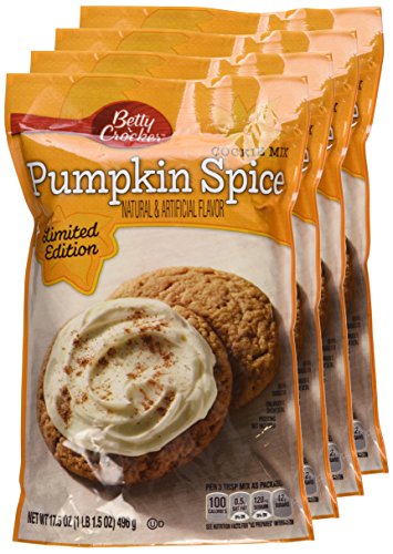 Image of Betty Crocker, Pumpkin Spice Cookie Mix, 17.5oz Pouch (Pack of 4)
