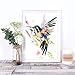 KAIRNE Watercolor bird Wall Art print, 8x10 inch Set of three Unframed Art Print，Stunning Watercolor Style Hummingbirds Decor for Kitchen Bedroom Office Bathroom Home decor