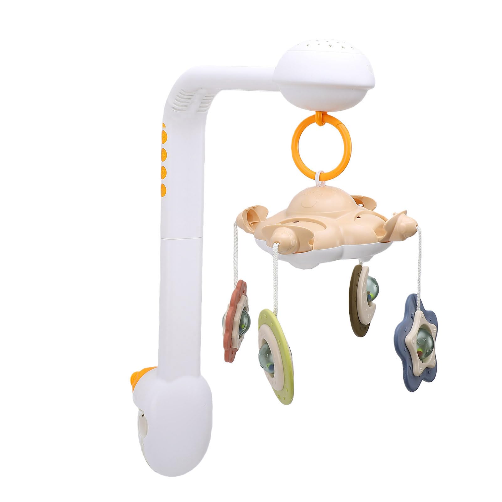 Sxhlseller Móvil Musical para Cuna con de Estrellas y Juguetes Mordedores Diseñados para Recién Nacidos y Bebés en Material TPE Brillante (TM188)
