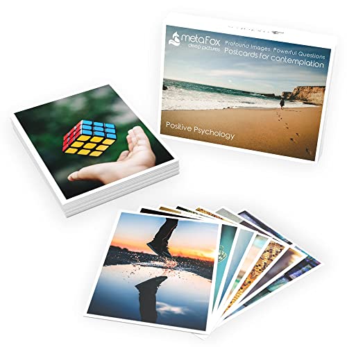 metaFox - 52 Inspirational Cards, Positive Affirmations Cards & Motivational Postcards, Picture Cards For Coaching & Therapy, Mindfulness Cards, Coaching Cards With Joyful Motives, Positive Psychology