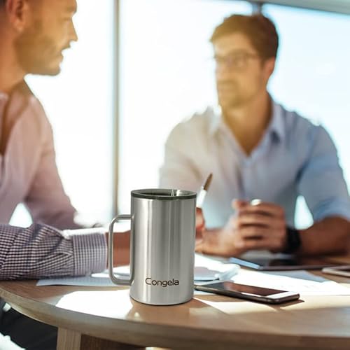 Congela 22Oz Stainless Steel Coffee Mugs:bpa Free, Tea Cup Mug,Vacuum Insulated Cups With Stronger Handle,Extra Thick Double Wall Keep Drinks Hot Or Cold Longer,Durable For Camping(Stainless,22Oz) #TOP6