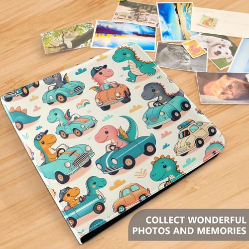 Álbum de Fotos DIY Adhesivo con Temática de Dinosaurios, 3 Anillos, 40 Páginas, 8x10 para Memorias miniatura 5