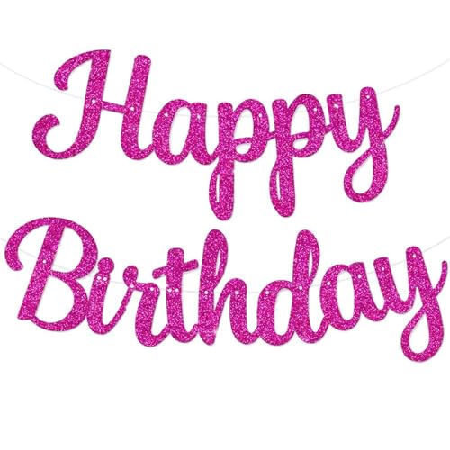 Happy Birthday Banner Decorations Birthday Sign Birthday Party Backdrop Decor Happy Birthday Sign Party Hanging Supplies for Girls Boys Men Women