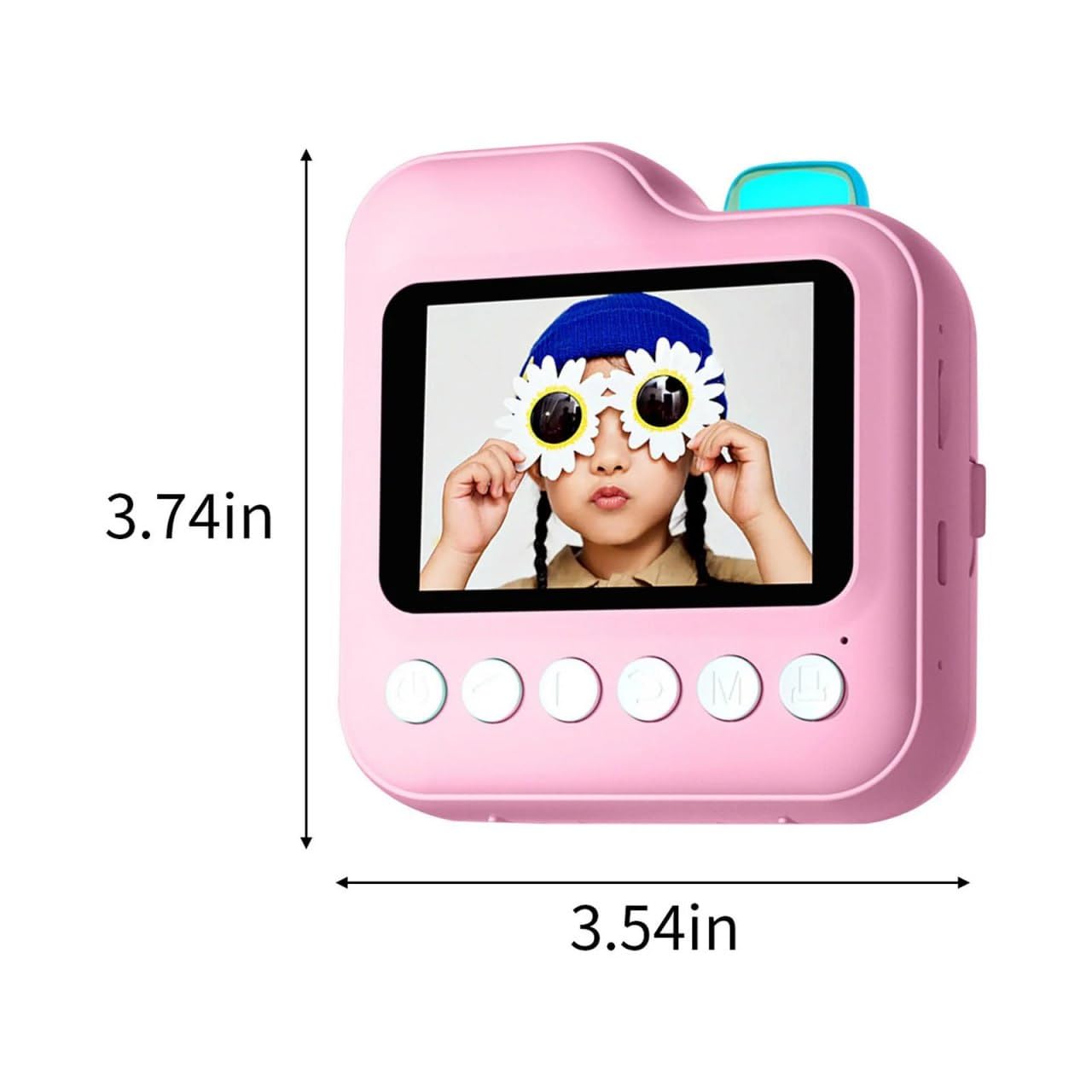 MANVI Instant Print Camera for Kids, 48 MP Print Camera for Boys & Girls, 1080P Video Recoding Camera with 3 Printing Rolls, 2 in 1 Instant Photo & Printer for Photography (Instant Camera Pink)