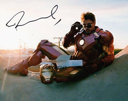 LIMITED EDITION ROBERT DOWNEY JR IRON MAN SIGNED PHOTOGRAPH + CERT PRINTED AUTOGRAPH