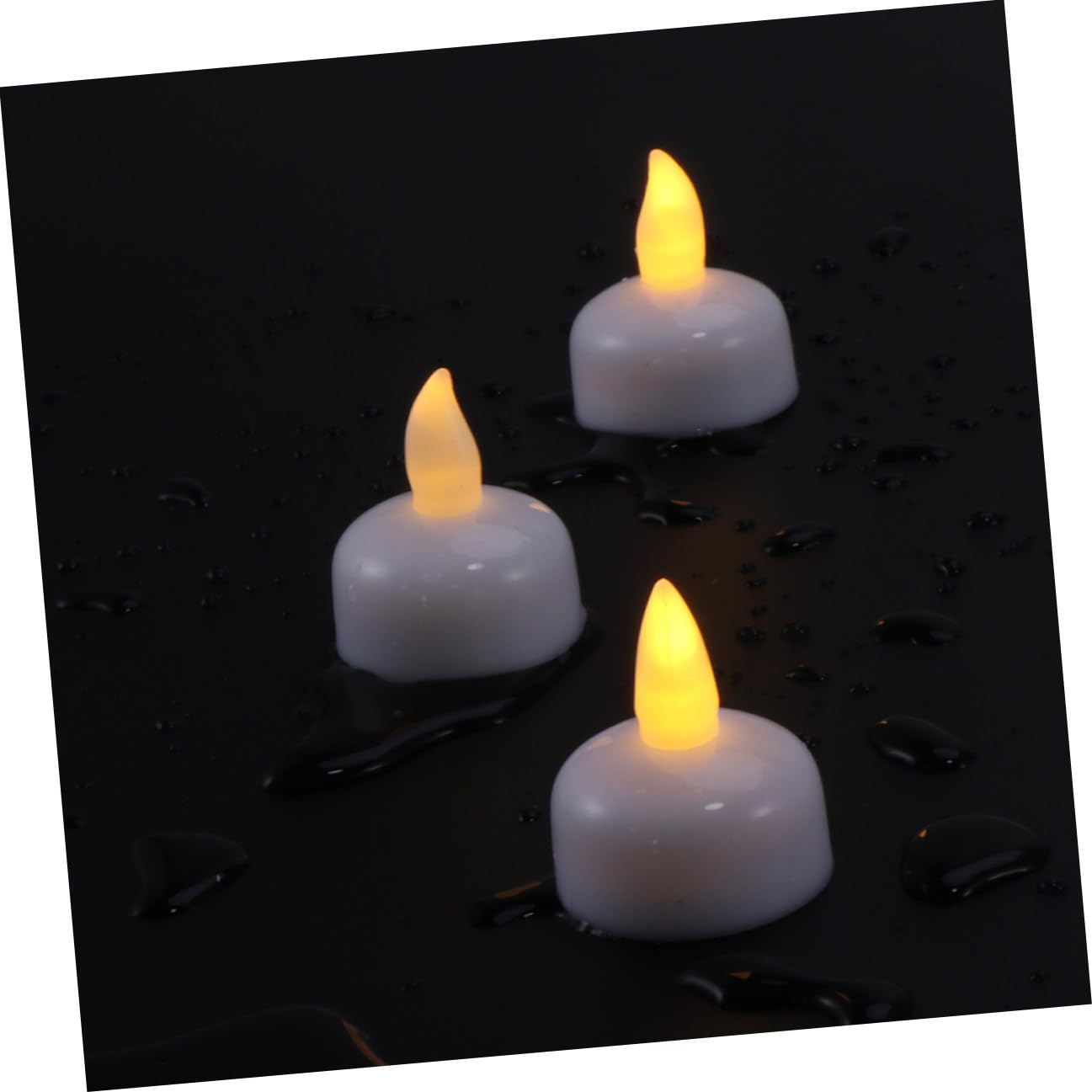 24 Candele LED Galleggianti Impermeabili Bianche, Lampade a Candela a Batteria in Pp per Decorazione Festa e Vaso Natalizio