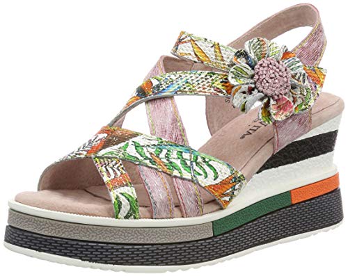 LAURA VITA Dacddyo 039, Sandalias con Punta Abierta para Mujer, (Rose Rose), 41 EU