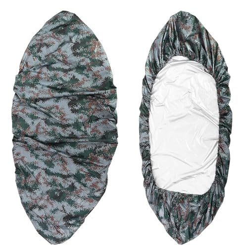 Gycdwjh Kajak Kanu Abdeckung, Universal Bootsabdeckung Wasserdichtes Oxford-Gewebe Persenning Cockpit Cover Mit Aufbewahrungstasche Für den Außenbereich,Tarnen,3.1~3.5m