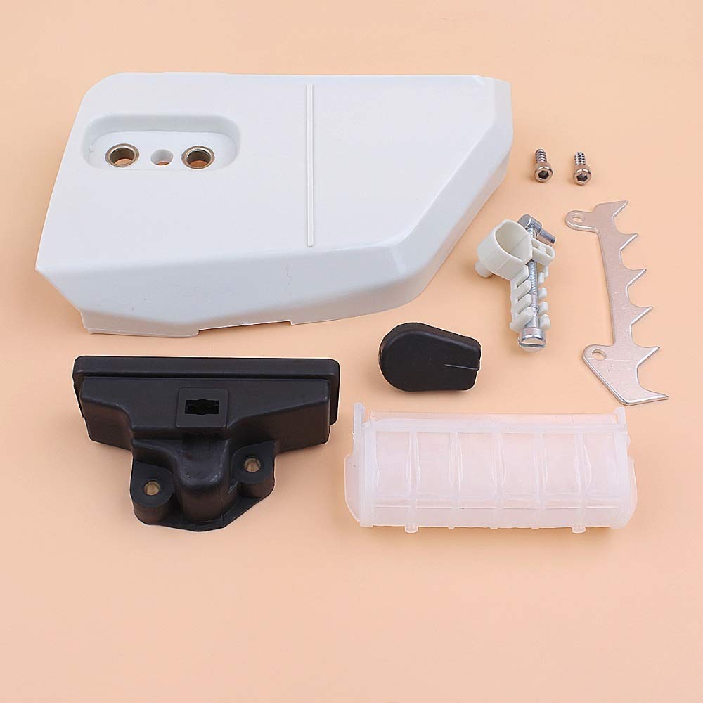 Cubierta de embrague Filtro de aire Bumper Spike Kit tensor de cadena compatible con STIHL MS250 MS230 MS210 021023025 Repuestos de motosierra 1123640 1705