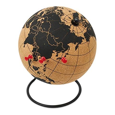 Kork Globus mit Weltkarte mit einfachen Landesgrenzen Zum Pinnen und Markieren von Reisezielen von notrash2003 Cover